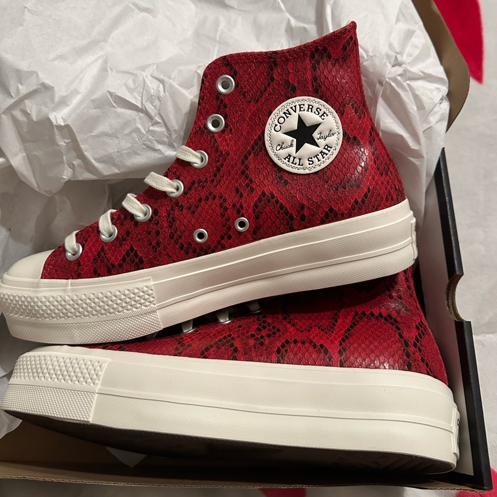 Converse Chuck Taylor All Star Lift Platform Snakeskin Print HIGH TOP SHOE - Picture 9 of 14